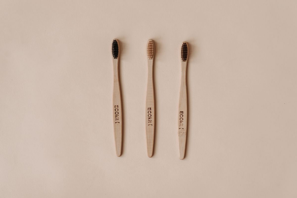 Eco-friendly bamboo toothbrush set
